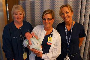 Saying bye to a couple of our favorite nurses.