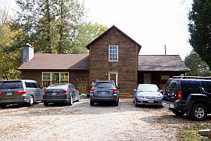 Our Hocking Hills cabin (and all of our cars)