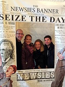 We were excited to have our friends Mario and Milda visit from Croatia. Here we are seeing the musical Newsies.