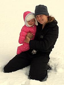 Capri and Mom in the snow again.