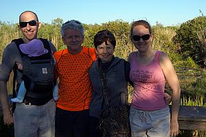 We figured the alligator herd made a good excuse for a group photo.