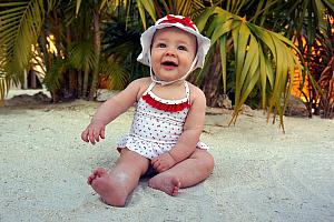 Capri in the sand.