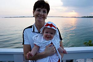 Grammy and Capri Watching the sunset.