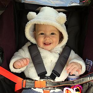 All bundled up for a stroller ride