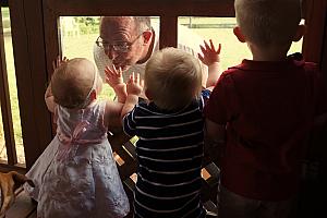 All the kiddies checking out Papa