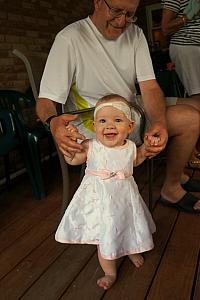 Capri playing with her Papa