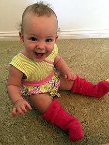 Mommy's socks fit me great!