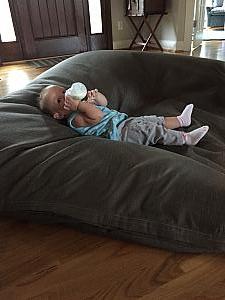 No big deal, just hanging out on my big bean bag chair and drinking a bottle.