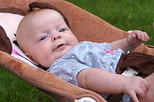 Kenley hanging out in her chair.