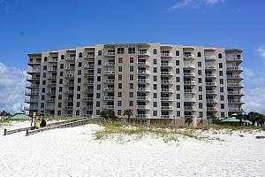 Our condo. We were on the right side, second balcony from the edge, lowest balcony.