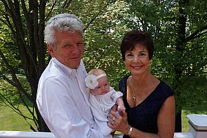 Kenley with Grandpa and Grammy Klocke