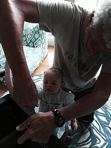 Helping Grandpa put together a chair