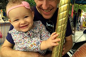 On the merry go round at Kings Island