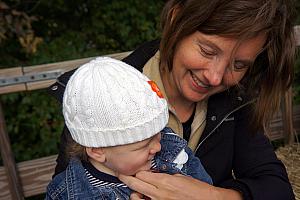 Capri and Mom on the hayride