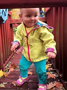 Playing in a swingset