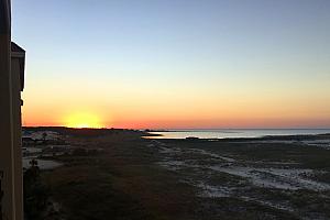 Sunrise from our balcony