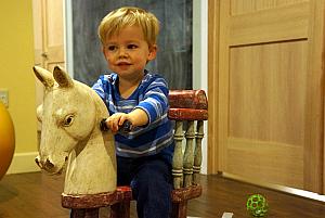 Thomas on the rocking horse