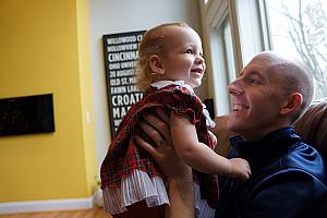 Capri and Dad having fun.