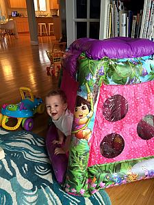 Enjoying the new ballpit.