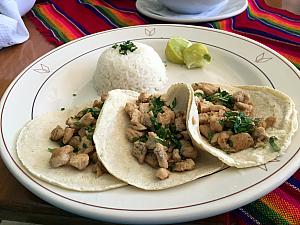 Jay's taco lunch in Akumal -- it was GOOD! So was the complimentary chips and salsa, not pictured.