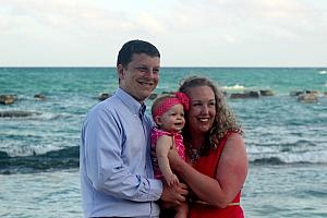 Dressed up for family photo shoot -- Kevin, Kyleen and Kenley.