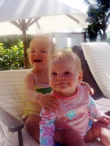 Capri and Kenley having a good time