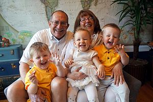 Nana and Papa with the grandkids :)