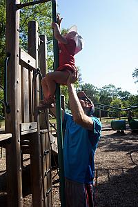 Capri climbing the pole