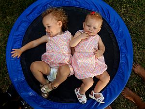 Capri and Kenley - matching dresses!