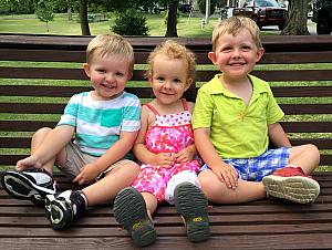 Benny, Capri and Cooper posing for an adorable photo