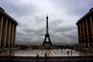Fun view of the Eiffel Tower 