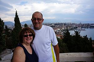 Nana and Papa relaxing after our hike 