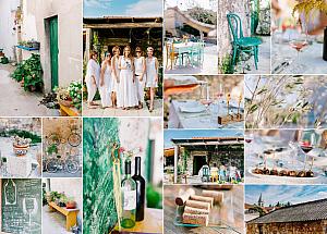 collage from the bachelorette party