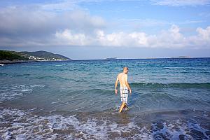 Jay enjoying the beach