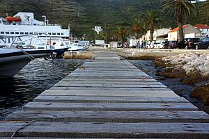 A wooden pier in Vis Town