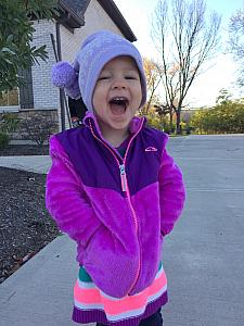 Big smiles for mom before a run!