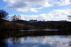 View of Biltmore from the grounds behind the house