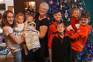 All the kiddos at the Curless Christmas party