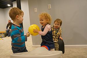 Thomas and Capri and Sam playing