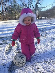 Playing in one of the 2016-17 only snowfalls - and it was barely more than a dusting
