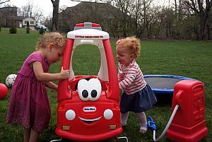 Checking out a new toy car