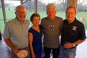 Dale, Christina, Donald, and Robert Klocke -- all the siblings that could make it to the party!