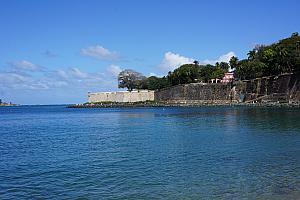 Walking along the exterior walls of Old San Juan