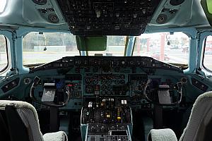 Inside the cockpit