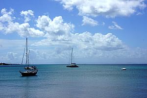 Boats out at sea