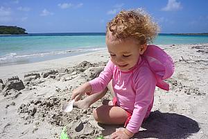 Capri had a great time playing in the sand!
