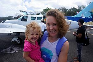 Capri excited to go on another little plane!