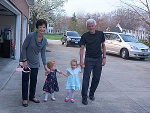 Mimi and Grandpa with the girls