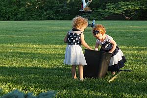 Playing with the wiffle balls