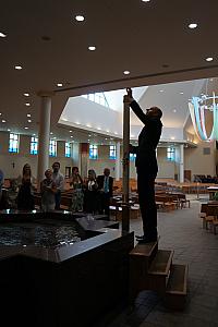 Lighting the candle